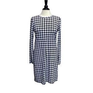 Michael Michael Kors Black & White Long Sleeve Dress Size Medium